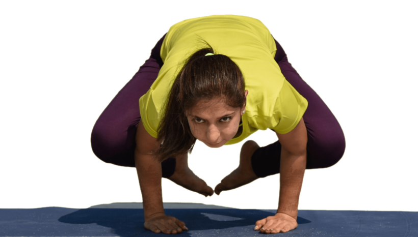  Priya practicing classical hatha yoga asanas